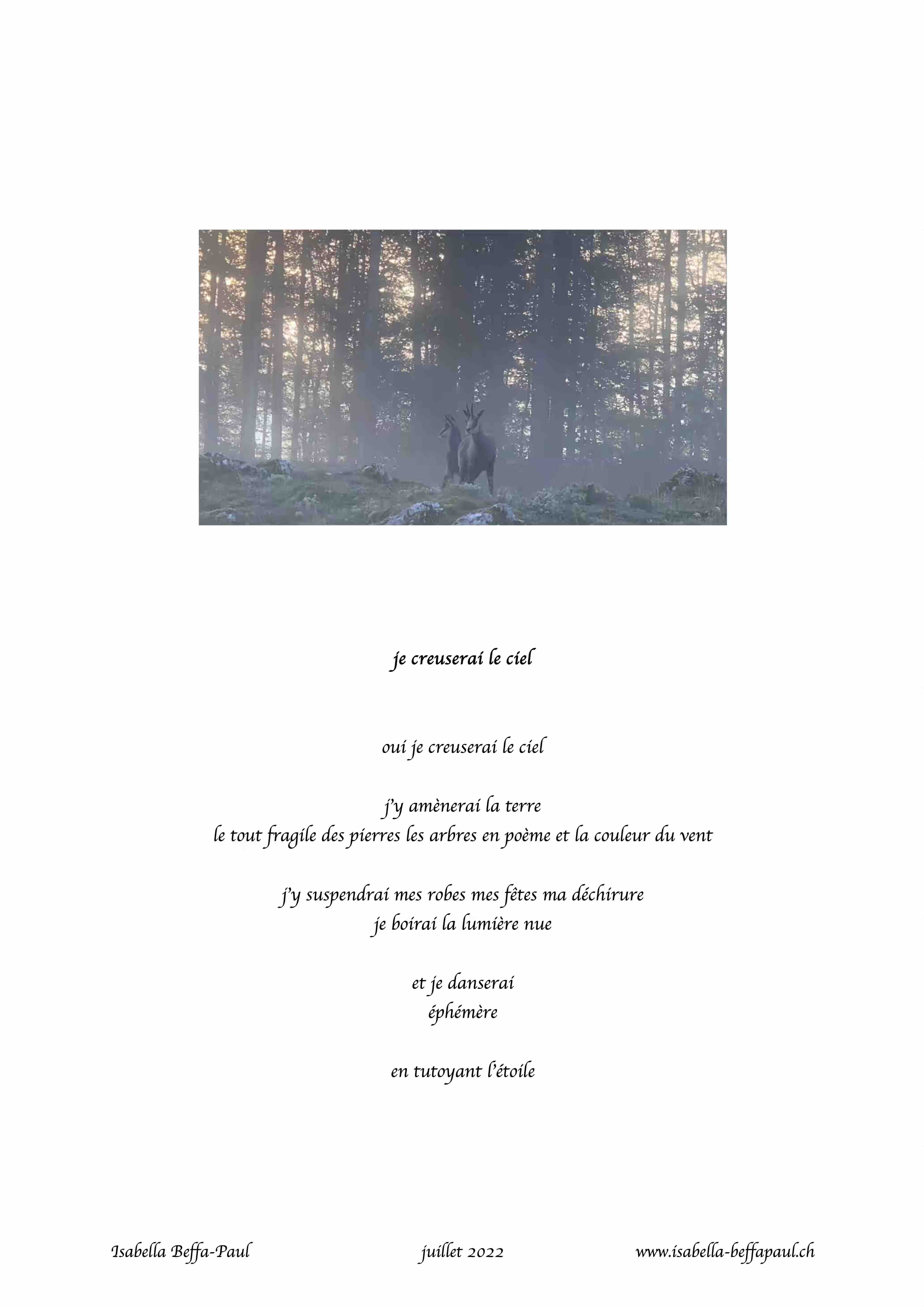 Poème écrit par Isabella