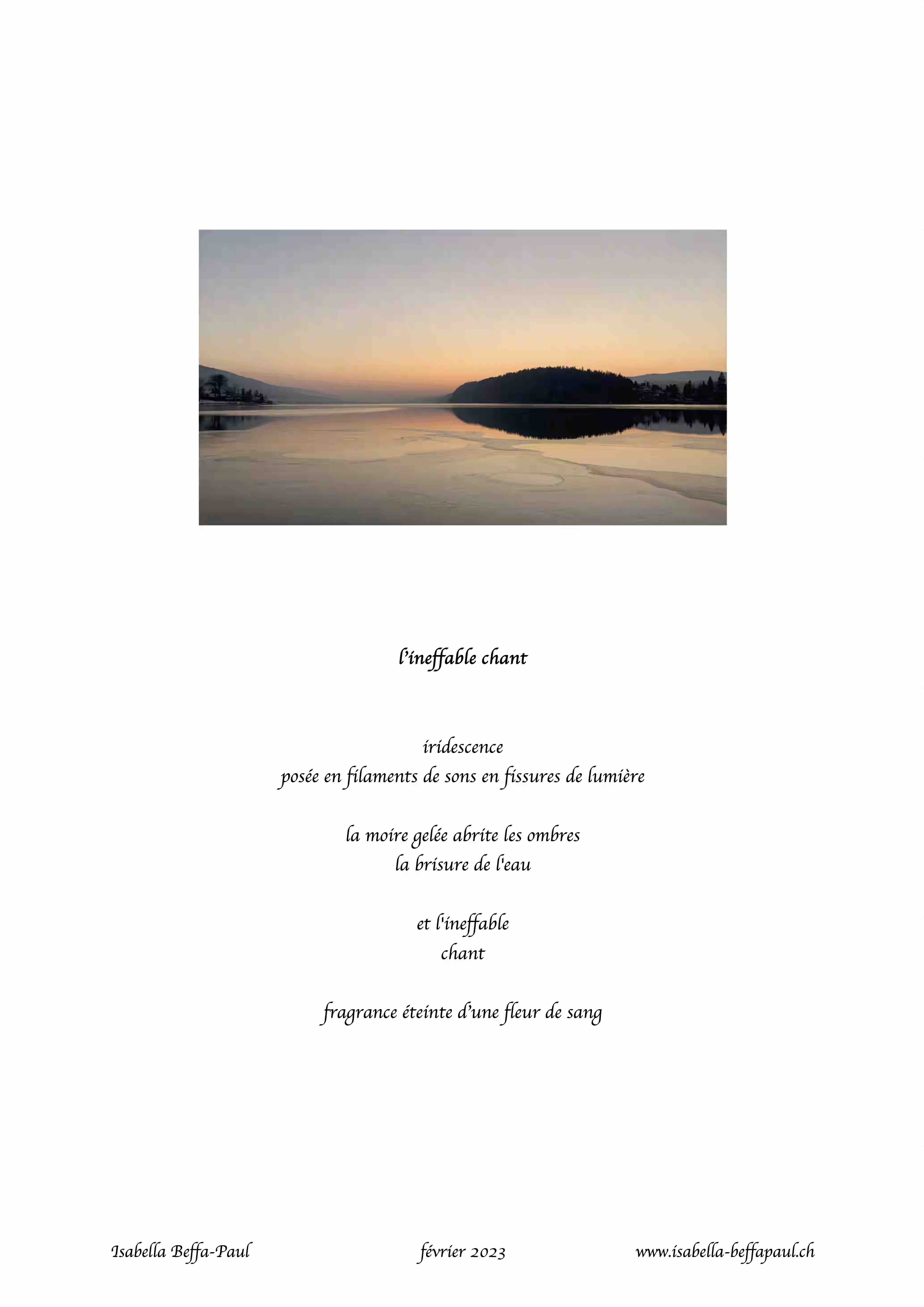 Poème écrit par Isabella